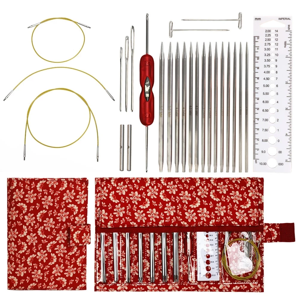Stainless Steel Knitting Needles Set Interchangeable Crochet Needles for Crochet Yarn Knitting Accessories Kit for Beginners Gif
Stainless Steel Knitting Needles Set Interchangeable Crochet Needles for Crochet Yarn Knitting Accessories Kit for Beginners Gif