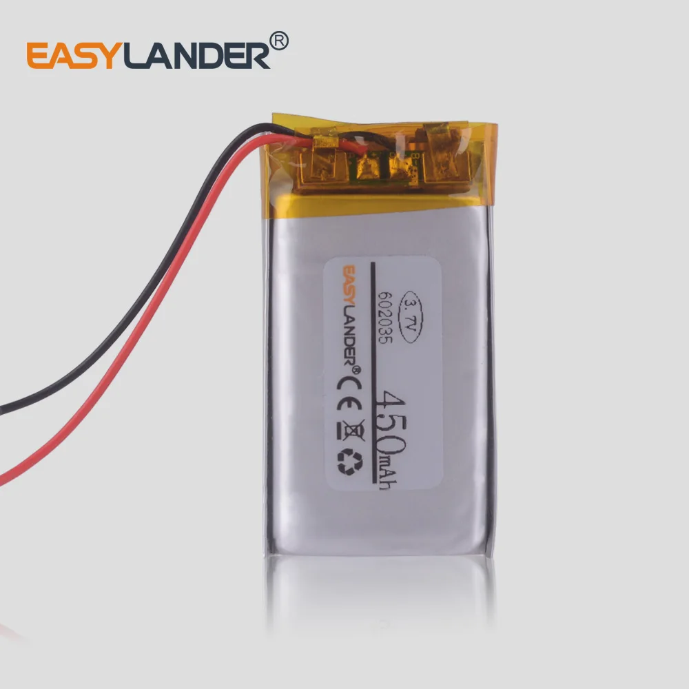10pcs/Lot 602035 062035 car battery 450mah lithium battery manufacturers WiFi mp3 story machine 3.7V lithium polymer battery
10pcs/Lot 602035 062035 car battery 450mah lithium battery manufacturers WiFi mp3 story machine 3.7V lithium polymer battery