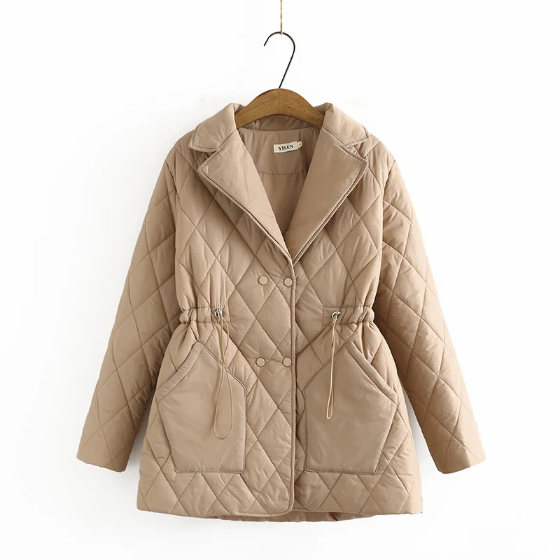 Women's Autumn Winter Light Down Padded Jacket Fashion Warm Shiny Outwear Drawstring Waist Suit Collar Female Parka Coat
Women's Autumn Winter Light Down Padded Jacket Fashion Warm Shiny Outwear Drawstring Waist Suit Collar Female Parka Coat
