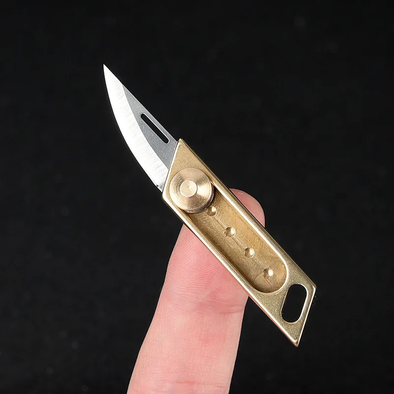 Brass Mini Push Knife Sharp Self-defense Tool Pocket Knife Portable Key Chain Unpacking Express Knife Tactical
Brass Mini Push Knife Sharp Self-defense Tool Pocket Knife Portable Key Chain Unpacking Express Knife Tactical