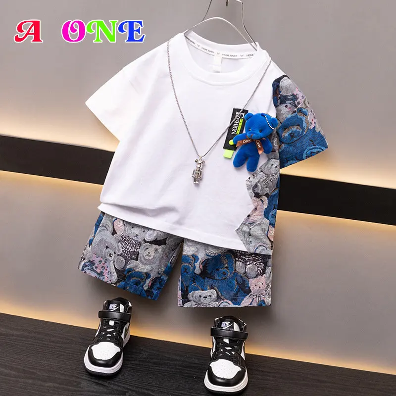 summer t-shirt for boys kids tee baby top clothes t-shirt + shorts 2 pcs set clothing boys outfits suit clothes 2-12yrs
summer t-shirt for boys kids tee baby top clothes t-shirt + shorts 2 pcs set clothing boys outfits suit clothes 2-12yrs