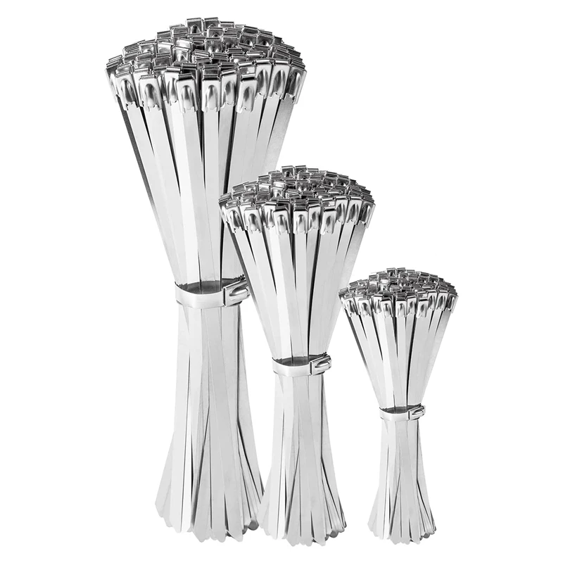 BMBY-300 Piece Metal Cable Ties, 300 Lb Tensile Strength, 304 Stainless Steel, Versatile Heavy Duty Self Locking Cable Ties
BMBY-300 Piece Metal Cable Ties, 300 Lb Tensile Strength, 304 Stainless Steel, Versatile Heavy Duty Self Locking Cable Ties