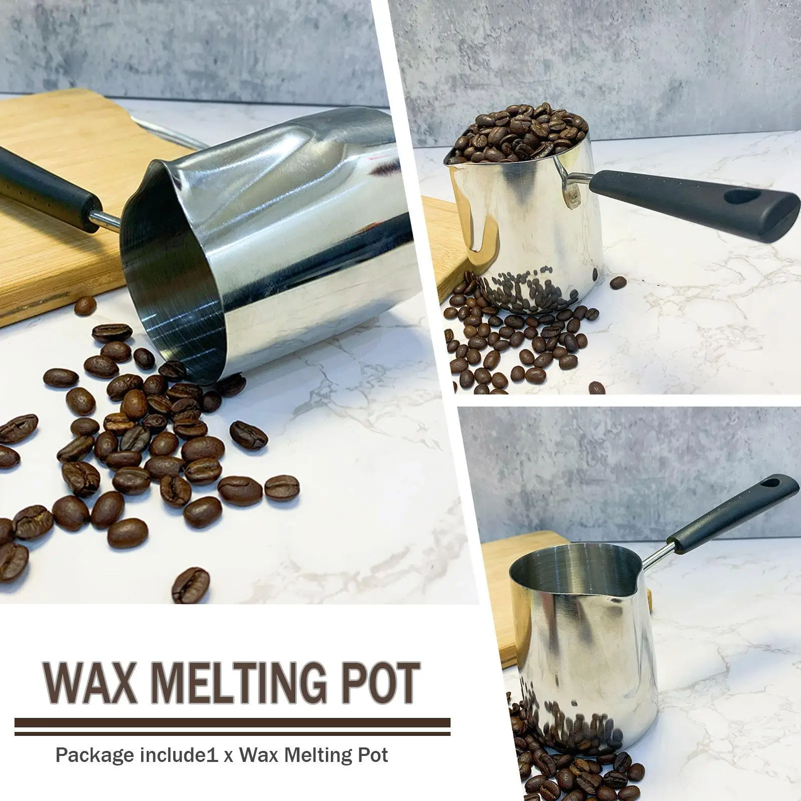

350/600/1000ml Wax Melting Pot Stainless Steel DIY Candle Soap Melt Pitcher Milk Frothing Jug DIY Tool