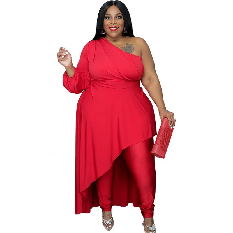 African Dress Clothes Women 2 Piece Set One Shoulder Tops Pant Suits Sets Fashion New Solid Streetwear Sexy African Outfits 2022
African Dress Clothes Women 2 Piece Set One Shoulder Tops Pant Suits Sets Fashion New Solid Streetwear Sexy African Outfits 2022