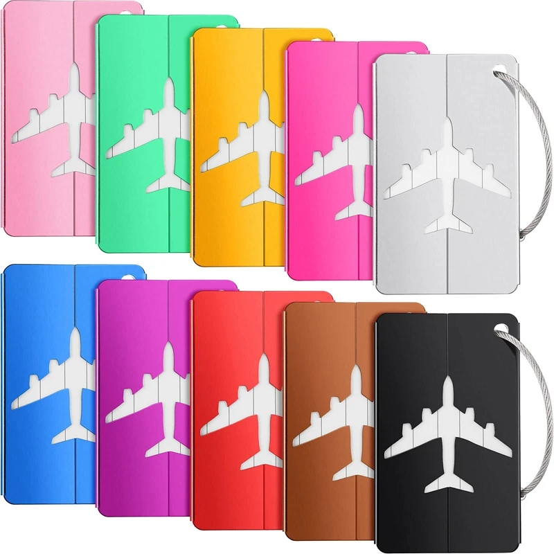 10 Pieces Luggage Tags Business Card Holder Aluminium Metal Travel ID Bag Tag For Travel Baggage Luggage Identifier
10 Pieces Luggage Tags Business Card Holder Aluminium Metal Travel ID Bag Tag For Travel Baggage Luggage Identifier
