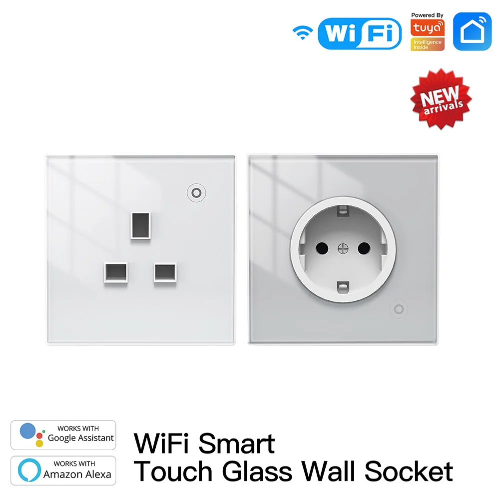 WiFi Smart Wall Socket Panel Outlet Power Monitor Touch Plug Relay Status Light Mode Adjustable Smart Life App For Alexa
WiFi Smart Wall Socket Panel Outlet Power Monitor Touch Plug Relay Status Light Mode Adjustable Smart Life App For Alexa