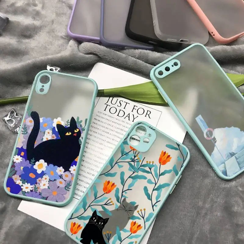 Cartoon Animal Cat Scenery Phone Case matte transparent For iphone 7 8 11 12 13 plus mini x xs xr pro max cover
Cartoon Animal Cat Scenery Phone Case matte transparent For iphone 7 8 11 12 13 plus mini x xs xr pro max cover