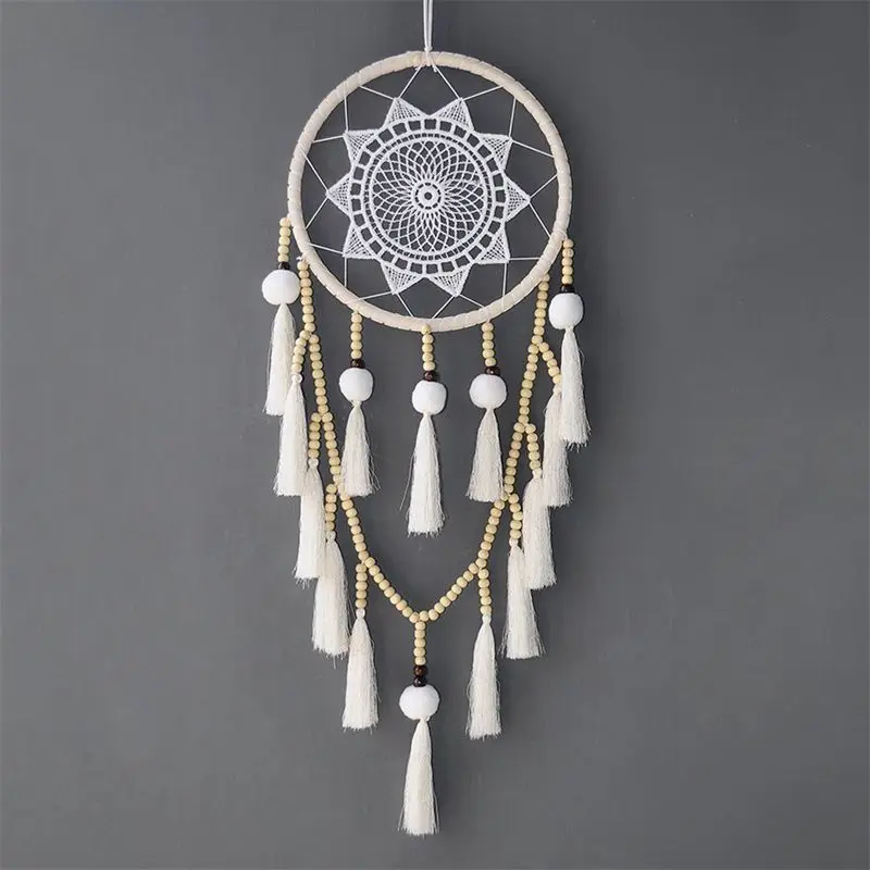 Bestmacrame Wall Hanging Dream Catcher Large Natural Hairball (Beads With Tassel) 
Bestmacrame Wall Hanging Dream Catcher Large Natural Hairball (Beads With Tassel)