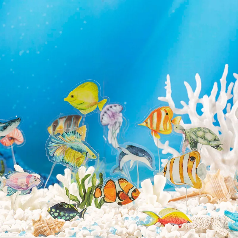 30pcs Ocean World Sticker PET Waterproof Cute Animal Fish Adhesive Label Deco Scrapbooking Diary Junk Joural
30pcs Ocean World Sticker PET Waterproof Cute Animal Fish Adhesive Label Deco Scrapbooking Diary Junk Joural