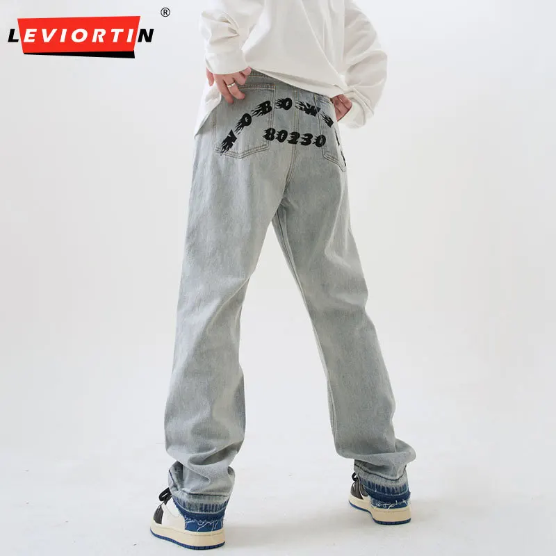 Y2K Washing Design Jeans Trousers Men High Street Fashion Brand Loose Hip-hop Straight Tube Letter Printed Men's Denim Pants
Y2K Washing Design Jeans Trousers Men High Street Fashion Brand Loose Hip-hop Straight Tube Letter Printed Men's Denim Pants
