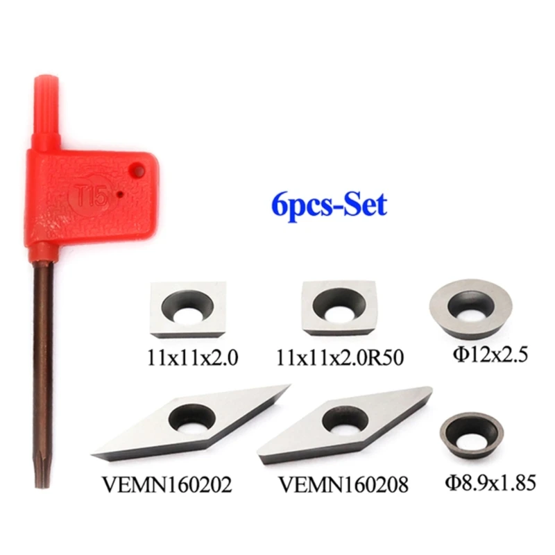 Turning Lathe Tool Carbide Cutter Inserts Knives Set for woodworking Tools Drop Shipping
Turning Lathe Tool Carbide Cutter Inserts Knives Set for woodworking Tools Drop Shipping
