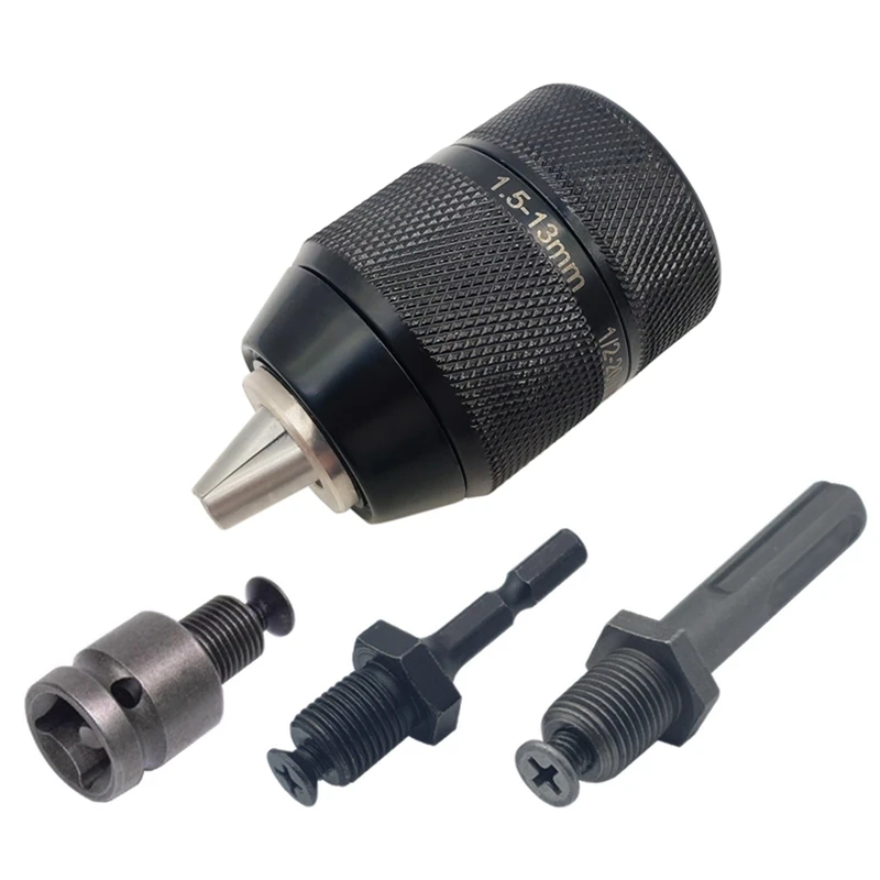 1/2-20UNF Keyless 1.5-13Mm 3-Jaw Drill Chuck Quick Change Adapter SDS-Plus Handle 1/4Inch Hexagonal Rotary Hammer
1/2-20UNF Keyless 1.5-13Mm 3-Jaw Drill Chuck Quick Change Adapter SDS-Plus Handle 1/4Inch Hexagonal Rotary Hammer