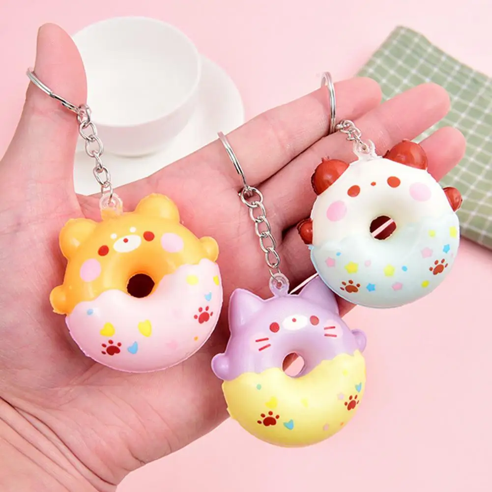 Key Holder Slow Rebound Cartoon Fadeless Multifunctional Vivid Decompression Vent Toy Portable Animal Donut Squeeze Toy Keychain
Key Holder Slow Rebound Cartoon Fadeless Multifunctional Vivid Decompression Vent Toy Portable Animal Donut Squeeze Toy Keychain