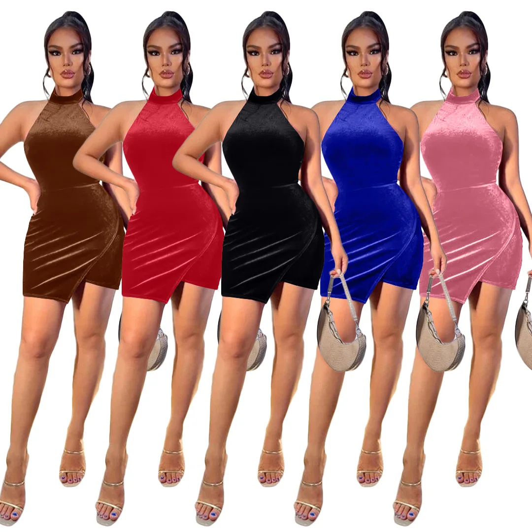 K8043 Dresses for Women 2021 New Spring Summer Fashion Irregular Solid Color Sexy Dress Backless Velvet Casual Midi Dress
K8043 Dresses for Women 2021 New Spring Summer Fashion Irregular Solid Color Sexy Dress Backless Velvet Casual Midi Dress