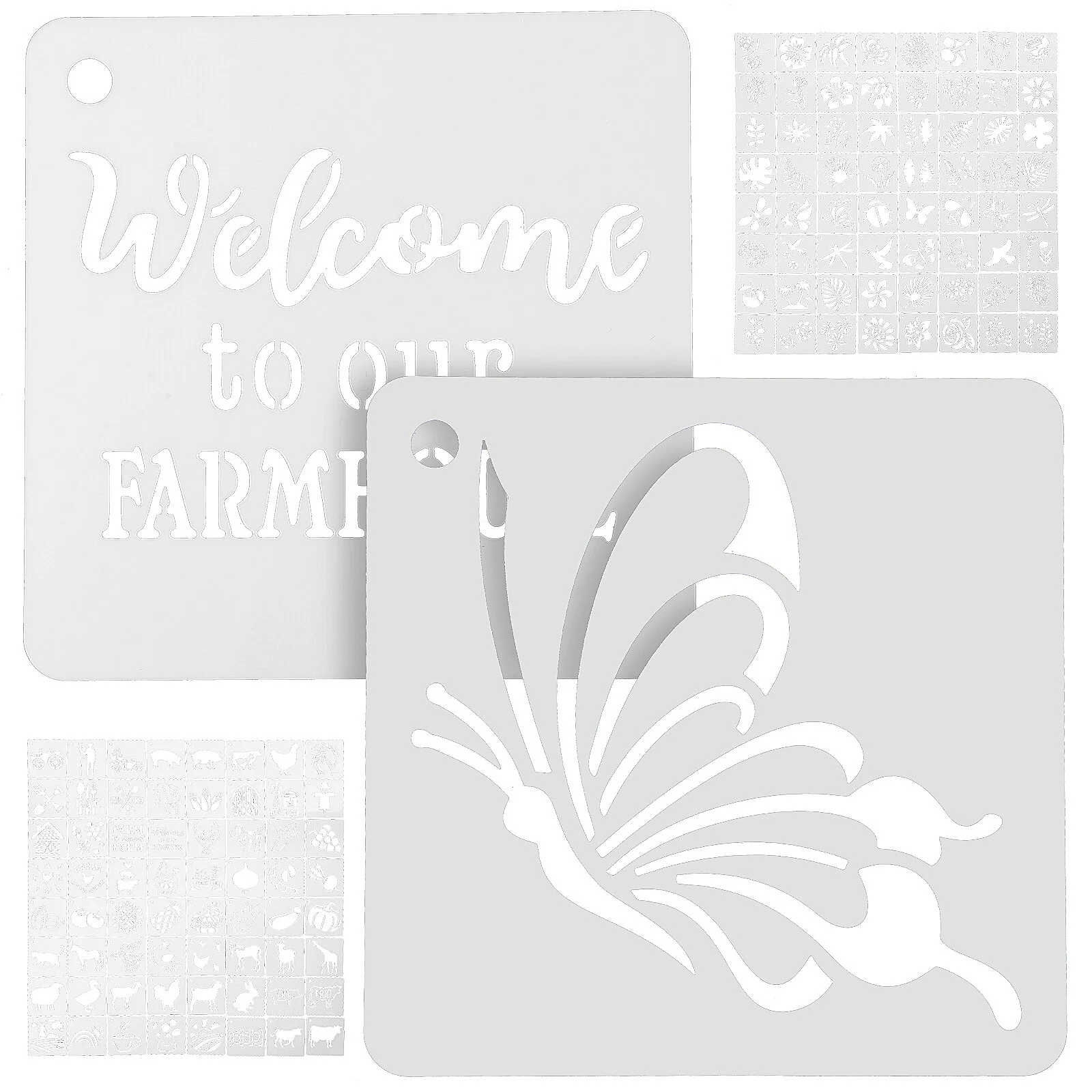 128Pcs Drawing Templates Floral Farmhouse Painting Stencils DIY Crafts for Scrapbook Wall Floor Fabric Decor
128Pcs Drawing Templates Floral Farmhouse Painting Stencils DIY Crafts for Scrapbook Wall Floor Fabric Decor