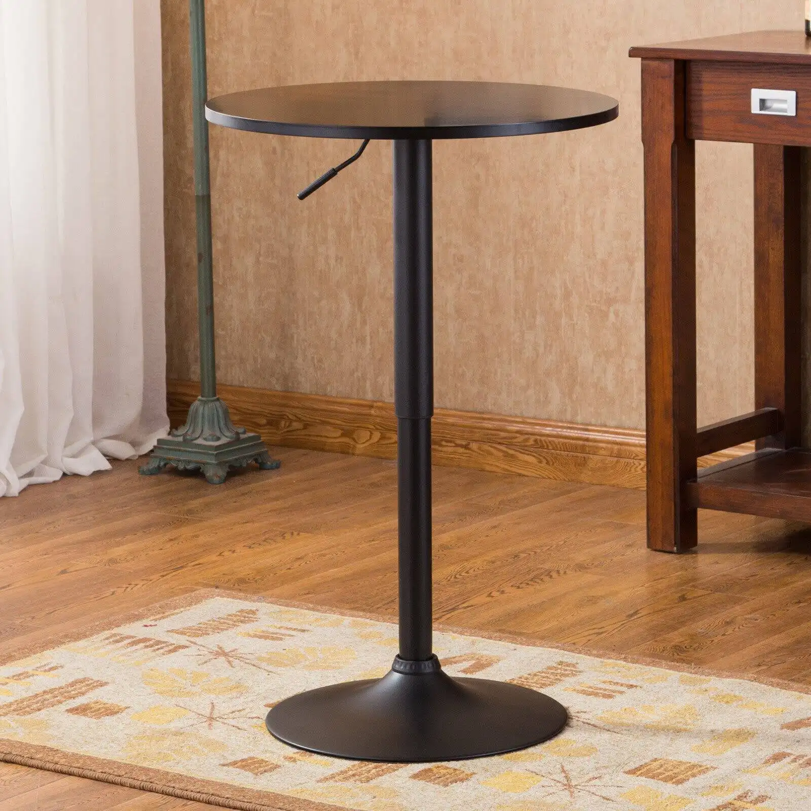 Belham Black Round Top Adjustable Height with Black Leg and Base Metal Bar Table
Belham Black Round Top Adjustable Height with Black Leg and Base Metal Bar Table