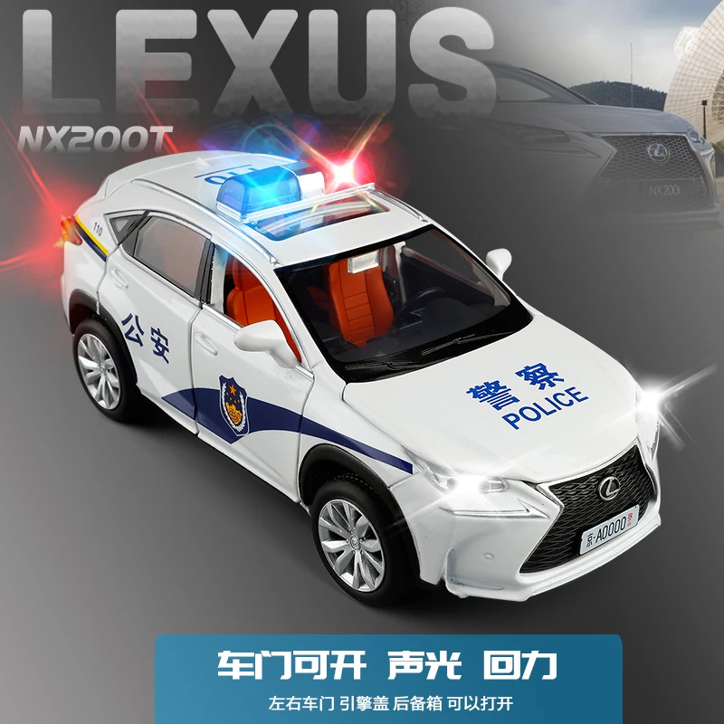 1:32 LEXUS NX200T Police car High Simulation Diecast Car Metal Alloy Model Car Children's toys collection gifts X20
1:32 LEXUS NX200T Police car High Simulation Diecast Car Metal Alloy Model Car Children's toys collection gifts X20