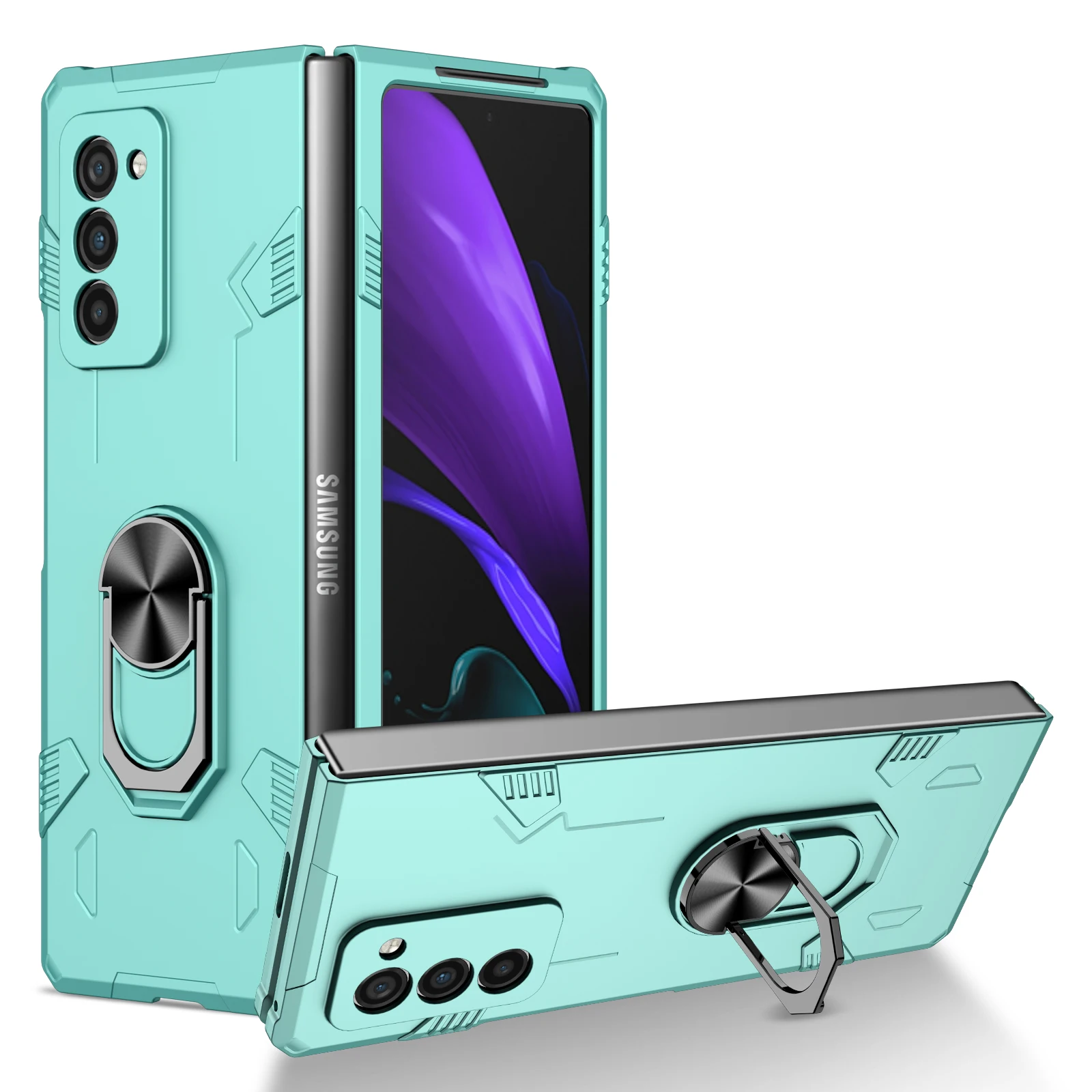 Solid Color Folding Screen Finger Ring Bracket Phone Case For Samsung Galaxy Z Fold2 5G Dazzle Cool Mech Anti Drop Cover Coque
Solid Color Folding Screen Finger Ring Bracket Phone Case For Samsung Galaxy Z Fold2 5G Dazzle Cool Mech Anti Drop Cover Coque