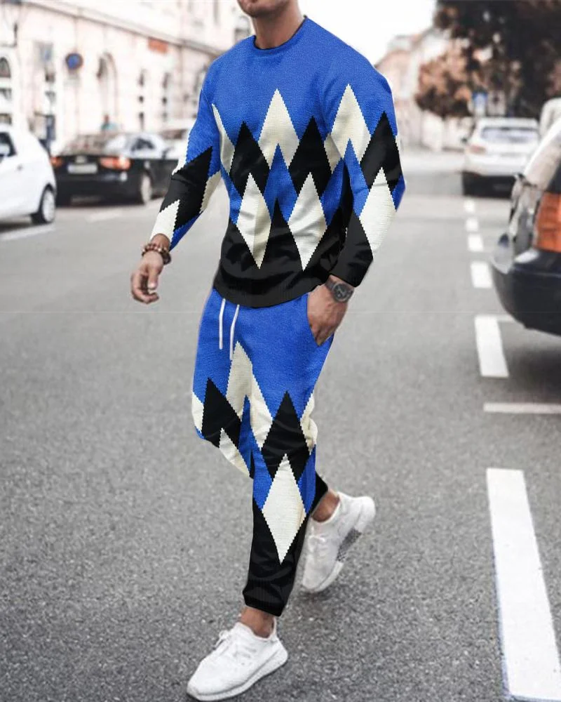 Summer New Man Warm Color Splicing Print Long Sleeve Suit Fashion Vintage Street Style Round Neck Men's Oversized Set Not Cotton
Summer New Man Warm Color Splicing Print Long Sleeve Suit Fashion Vintage Street Style Round Neck Men's Oversized Set Not Cotton