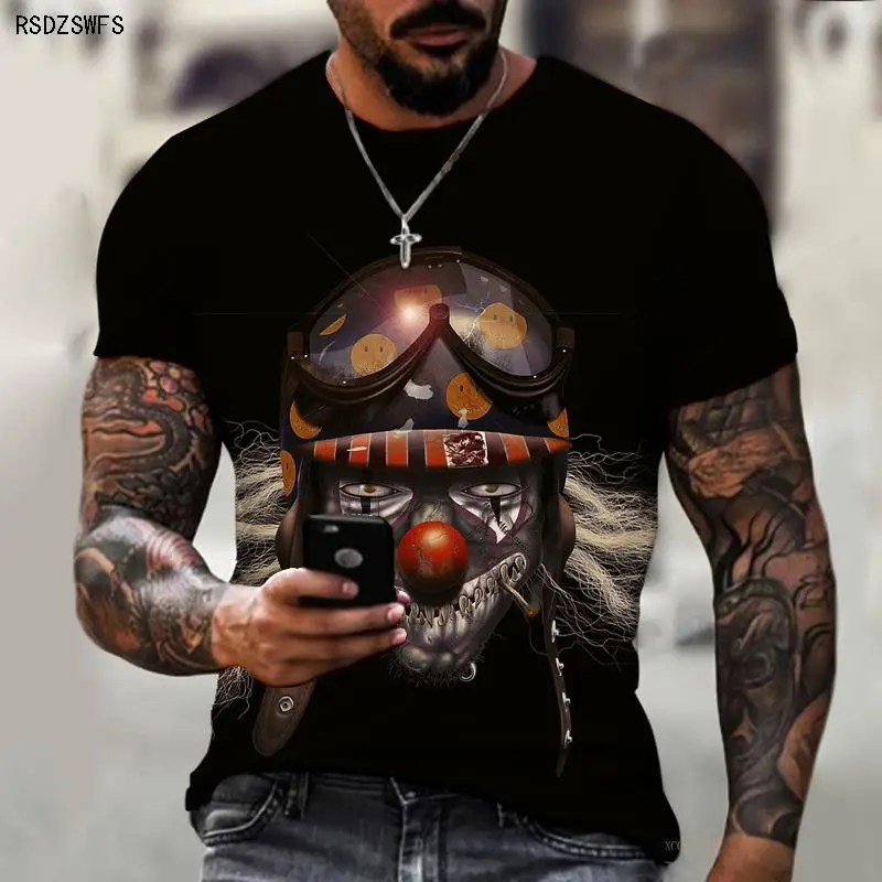 Летняя мужская футболка клоуна с 3D принтом, большие размеры, 5XL, ужас, веселая, забавная, крепкая уличная одежда для внедорожника 4x4, 2021
Летняя мужская футболка клоуна с 3D принтом, большие размеры, 5XL, ужас, веселая, забавная, крепкая уличная одежда для внедорожника 4x4, 2021