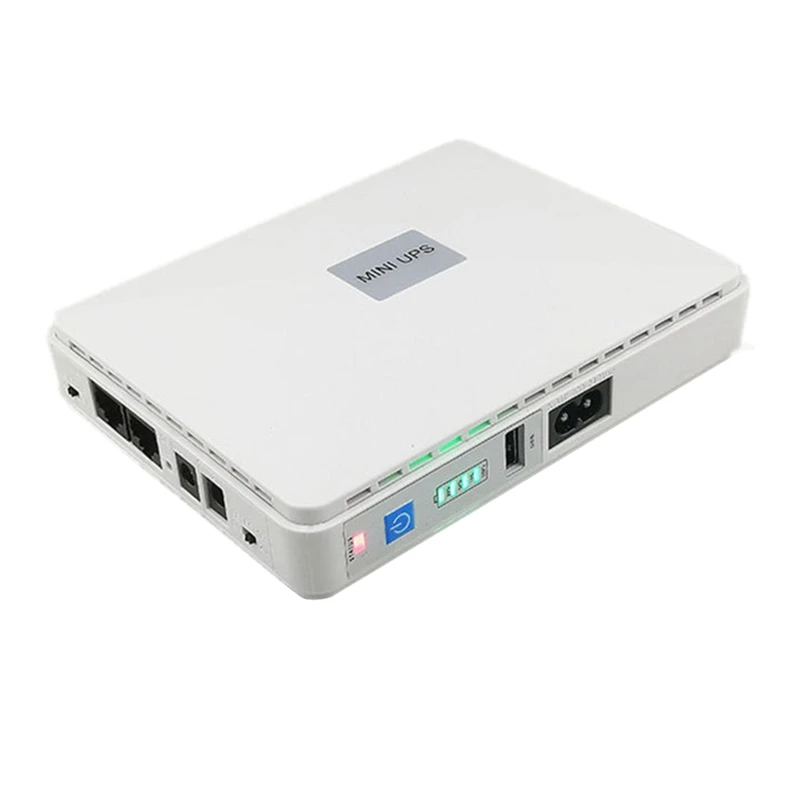 

5V 9V 12V Uninterruptible Power Supply Mini UPS POE 15V 24V Battery Backup For Wifi Router CCTV (US Plug)