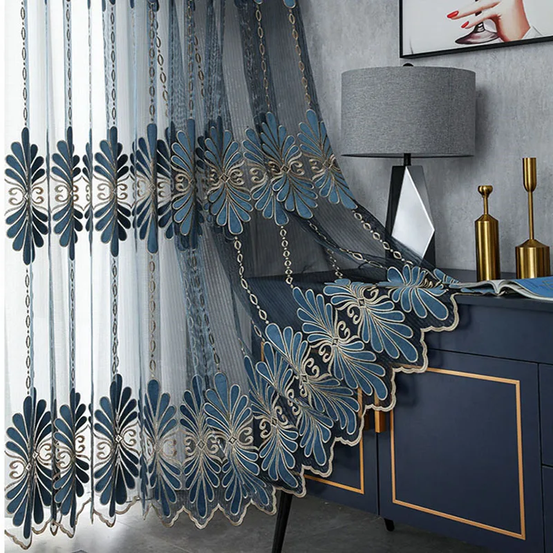 European Luxury High-end Sheer Tulle Curtains for Bedroom Precision Embroidery Curtain for Living Room Finished Guaze Drapes 4
European Luxury High-end Sheer Tulle Curtains for Bedroom Precision Embroidery Curtain for Living Room Finished Guaze Drapes 4