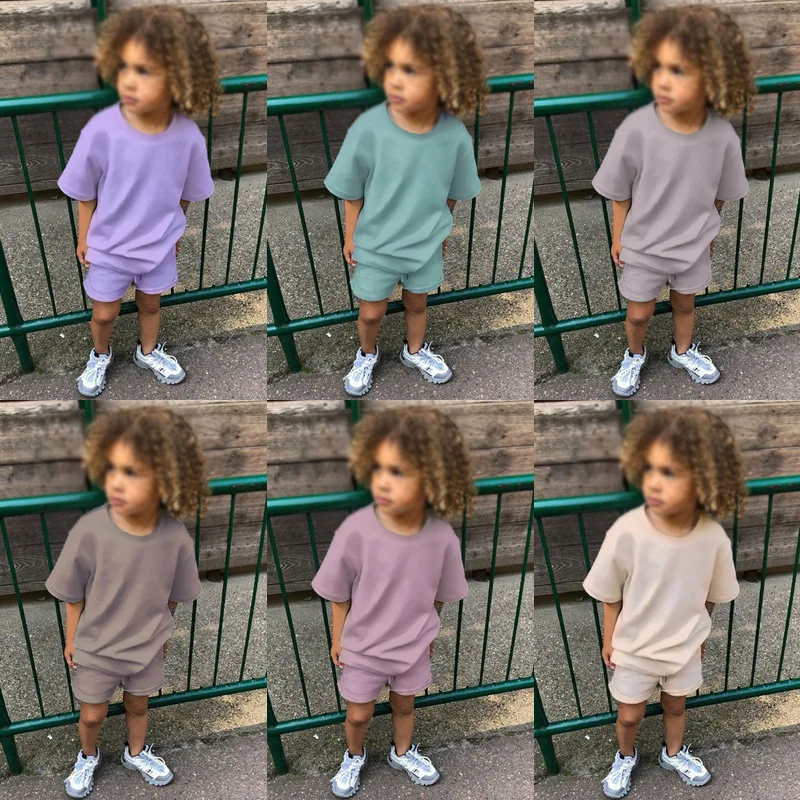 2pcs New Kids Tracksuits Summer Solid Baby Boy Sport Outfits Children Clothes Sets Clothing T-Shirt Shorts Set for Toddler Girls
2pcs New Kids Tracksuits Summer Solid Baby Boy Sport Outfits Children Clothes Sets Clothing T-Shirt Shorts Set for Toddler Girls