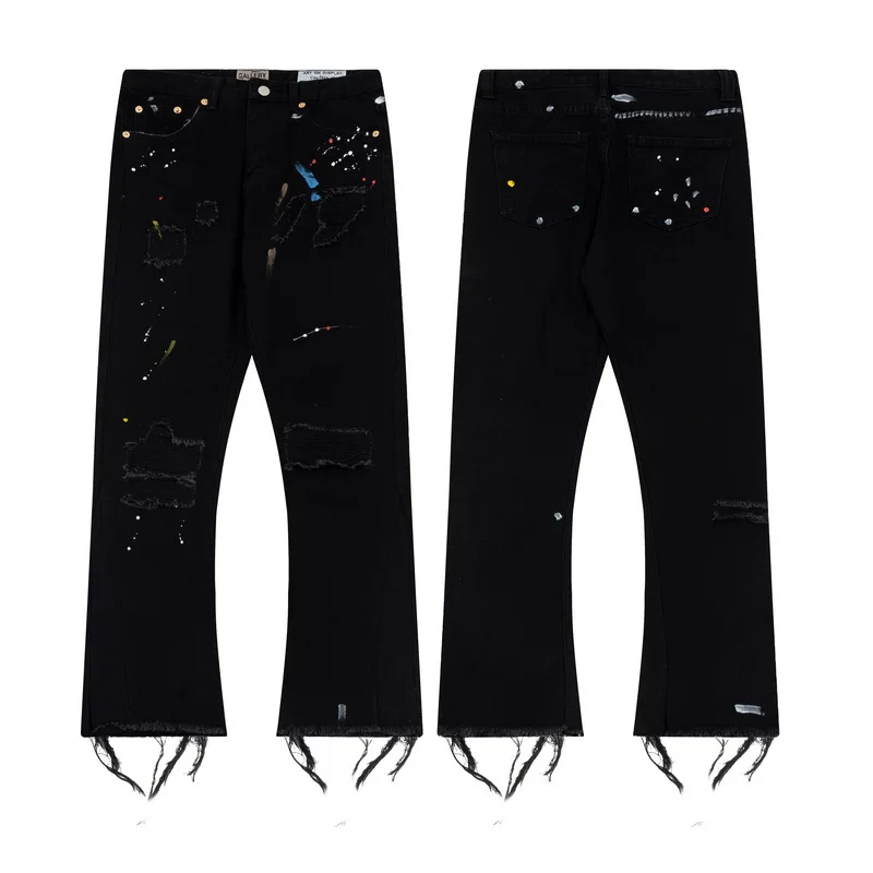 

GALLERY DEPT TIDE Brand Fashion letter logo Speckled ink graffiti painted pattern pant High Quality Men Unisex Casual Sweatpants