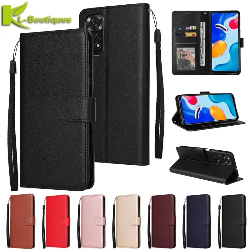 

Leather Flip Wallet Card Slots Case For Xiaomi Redmi Note 4 4X 5 6 Pro 7 8 8T 9 9S 9T 10S 11E 11S 11T 10 11 Pro 5G Phone Cover