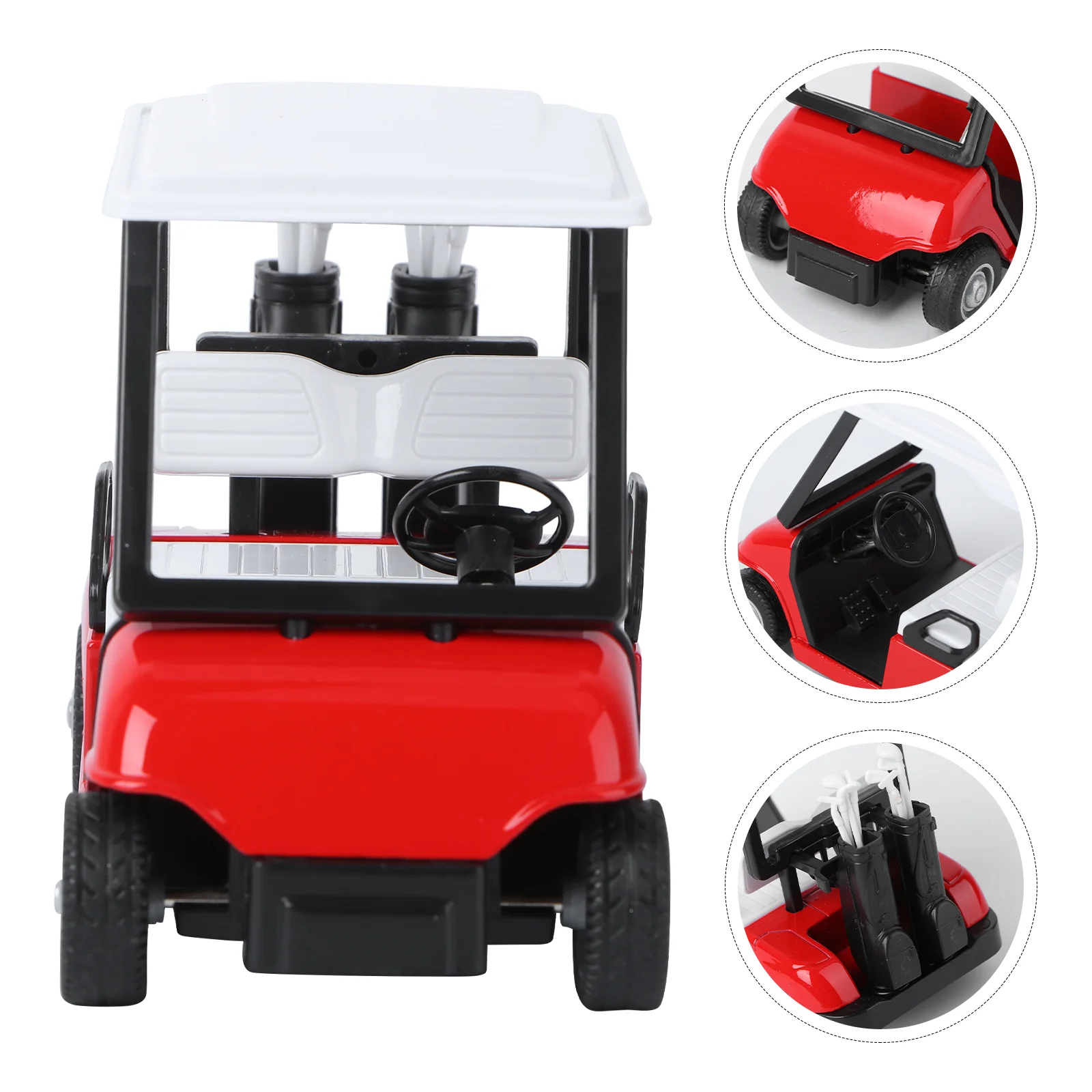 

Couples Gifts Mini Golf Cart Model Alloy Car Ornament Desktop Die-Casting Adornment 1:20 Scale Blue Stroller