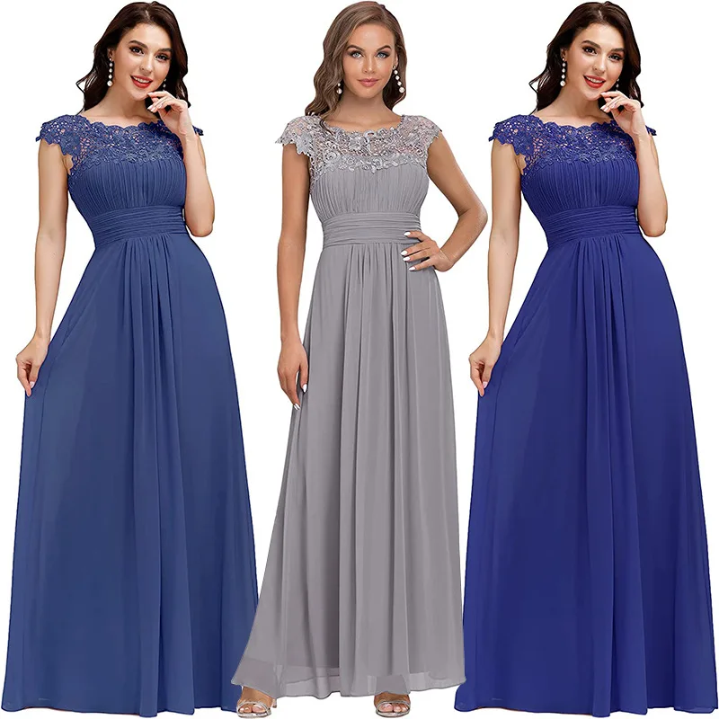 SZSY-SS17#Evening Dress Long Chiffon Lace Blue Gary Wedding Party Prom Dresses Wholesale Europe America HOT SALE Graduation
SZSY-SS17#Evening Dress Long Chiffon Lace Blue Gary Wedding Party Prom Dresses Wholesale Europe America HOT SALE Graduation