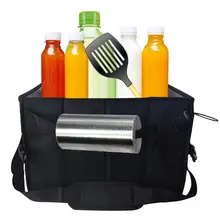 Grill Caddy Waterproof Camping Utensil Organizer With Separate Compartments Picnic Organizer Travel Storage Bag Camping