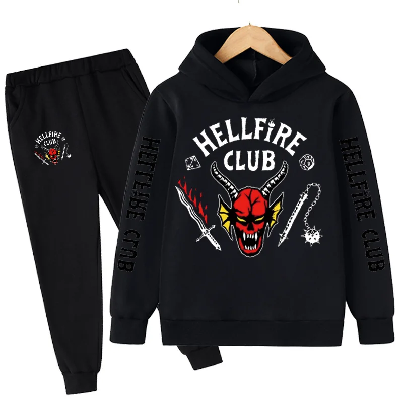Kids Boys Girls Clothing Sets Style Baby Clothes Stranger Things 4 Hellfire Club Long Sleeve Hoodies+Pants 2Pcs Children Suits
Kids Boys Girls Clothing Sets Style Baby Clothes Stranger Things 4 Hellfire Club Long Sleeve Hoodies+Pants 2Pcs Children Suits