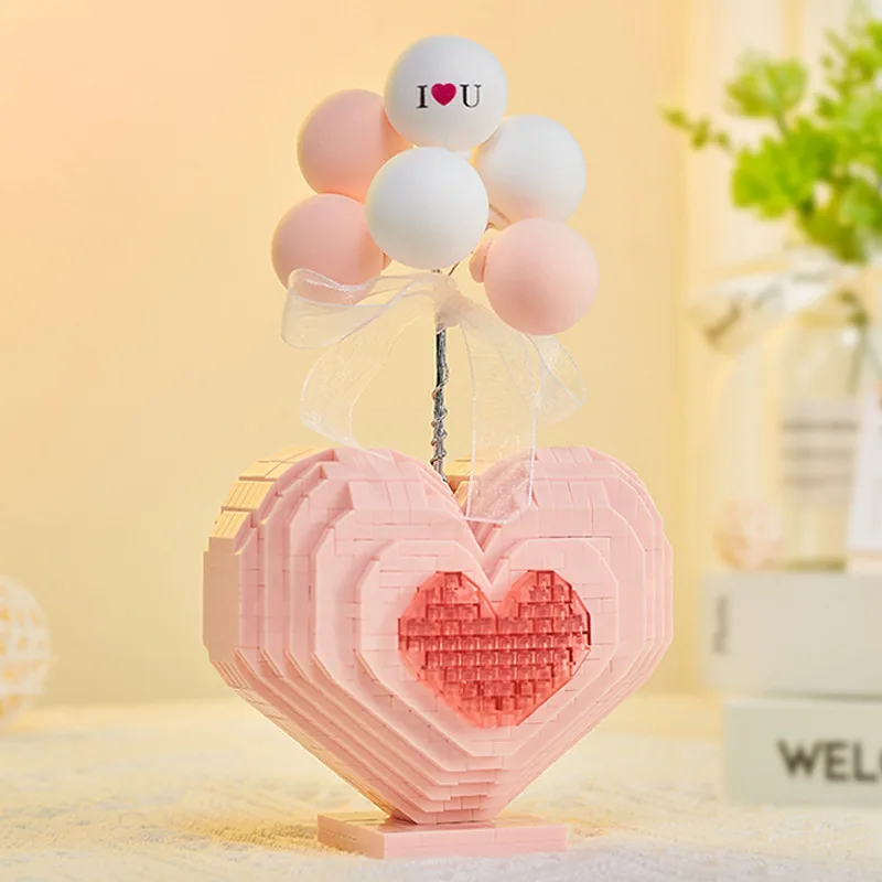 Balloon Heart Micro Building Block 999pcs+ Romantic Pink Love Diamond Mini Brick Model Toys Girl Friend Propose Gift With Light
Balloon Heart Micro Building Block 999pcs+ Romantic Pink Love Diamond Mini Brick Model Toys Girl Friend Propose Gift With Light