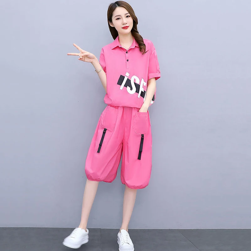 Summer Clothes 2022 New Women's Suit Casual T-shirt And Loose Wide Leg Shorts 2 Two Piece Set For Women Fashion Korean Crop Top
Summer Clothes 2022 New Women's Suit Casual T-shirt And Loose Wide Leg Shorts 2 Two Piece Set For Women Fashion Korean Crop Top