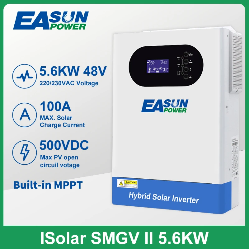 EASUN POWER 5.6KW MPPT Pure Sine Wave 220V 48V Hybrid Solar Inverter 5500W PV 500VDC 100A Solar Charger Support Parallel 
EASUN POWER 5.6KW MPPT Pure Sine Wave 220V 48V Hybrid Solar Inverter 5500W PV 500VDC 100A Solar Charger Support Parallel