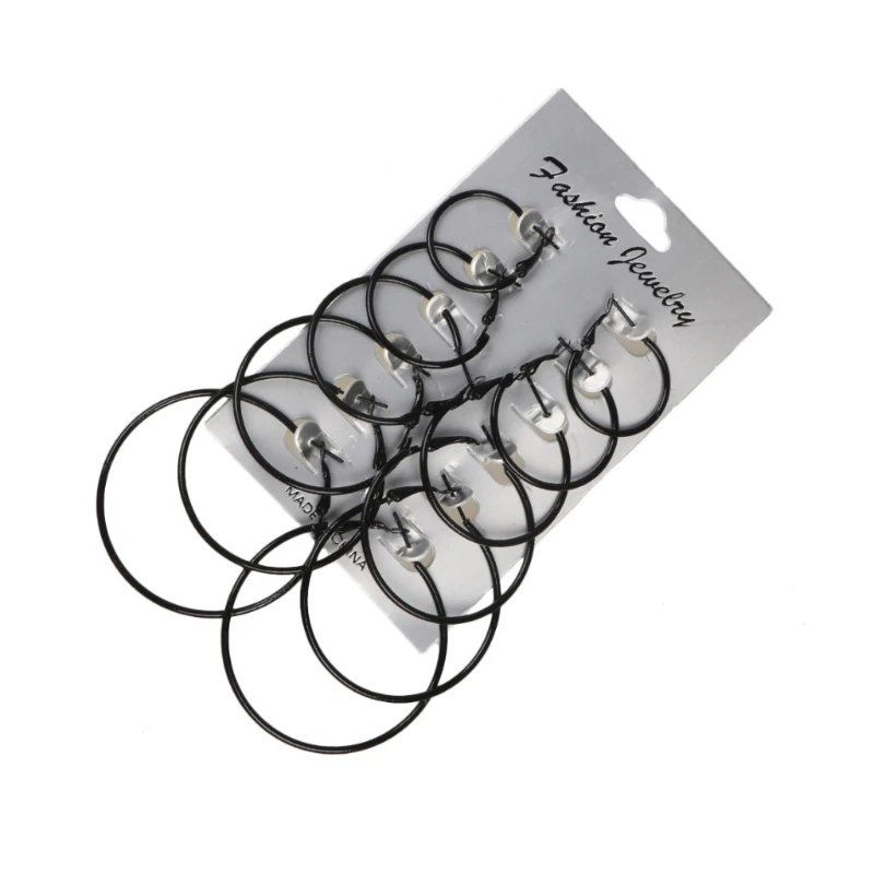 6 Pairs Women Round Earrings Set Hoop Earrings Lightweight Multicolour and Size Earring Jewelry for Retro Costume Party
6 Pairs Women Round Earrings Set Hoop Earrings Lightweight Multicolour and Size Earring Jewelry for Retro Costume Party