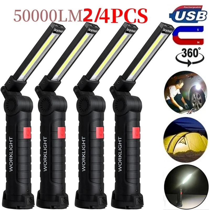 Portable 5 Mode COB Flashlight Torch USB Rechargeable LED Work Light Magnetic Hanging Hook Lamp for Outdoor Camping Repair Car
Portable 5 Mode COB Flashlight Torch USB Rechargeable LED Work Light Magnetic Hanging Hook Lamp for Outdoor Camping Repair Car