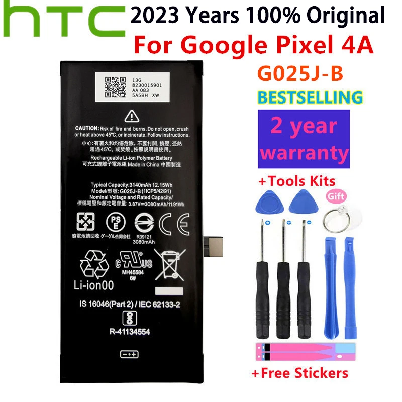 100% Original Replacement Battery G025J-B For Google Pixel 4A Pixel4A Phone Batteries Bateria 3080mAh + Free Tools
100% Original Replacement Battery G025J-B For Google Pixel 4A Pixel4A Phone Batteries Bateria 3080mAh + Free Tools