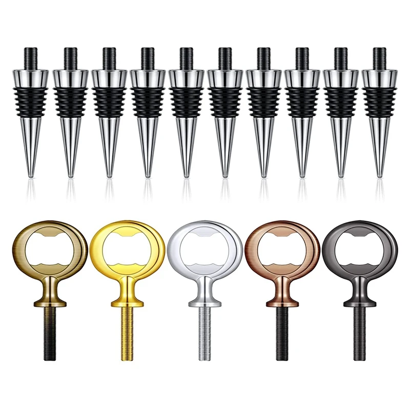 10Pcs Wine Stopper and 5Pcs Blank Stainless Steel Bottle Opener Chrome Bottle Stopper Bottle Opener Inserts Set Hardware
10Pcs Wine Stopper and 5Pcs Blank Stainless Steel Bottle Opener Chrome Bottle Stopper Bottle Opener Inserts Set Hardware