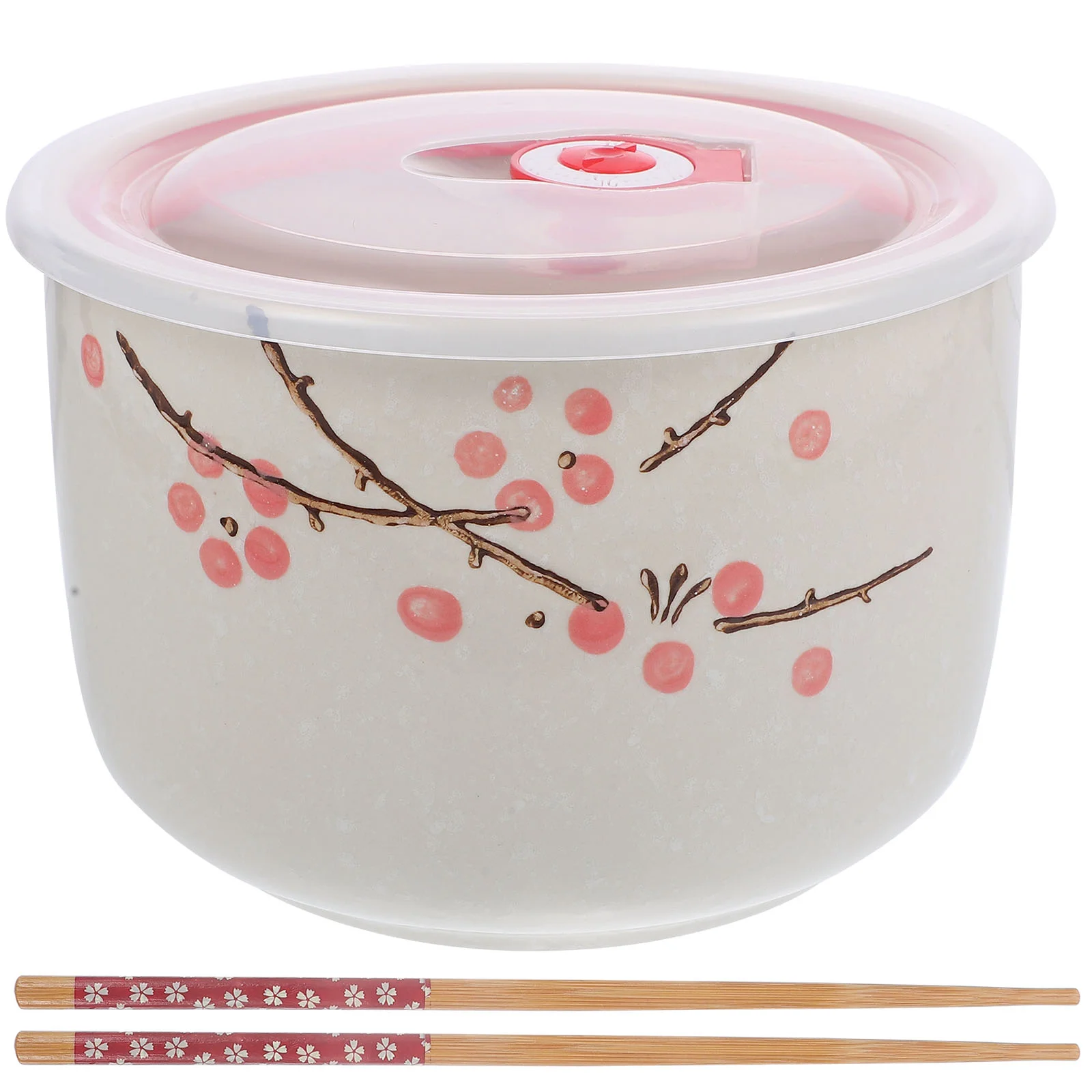 Ramen Bowl Reusable Bento Convenient Food Red Plum Plastic Compact Lunch Accessory School Lidded Design
Ramen Bowl Reusable Bento Convenient Food Red Plum Plastic Compact Lunch Accessory School Lidded Design