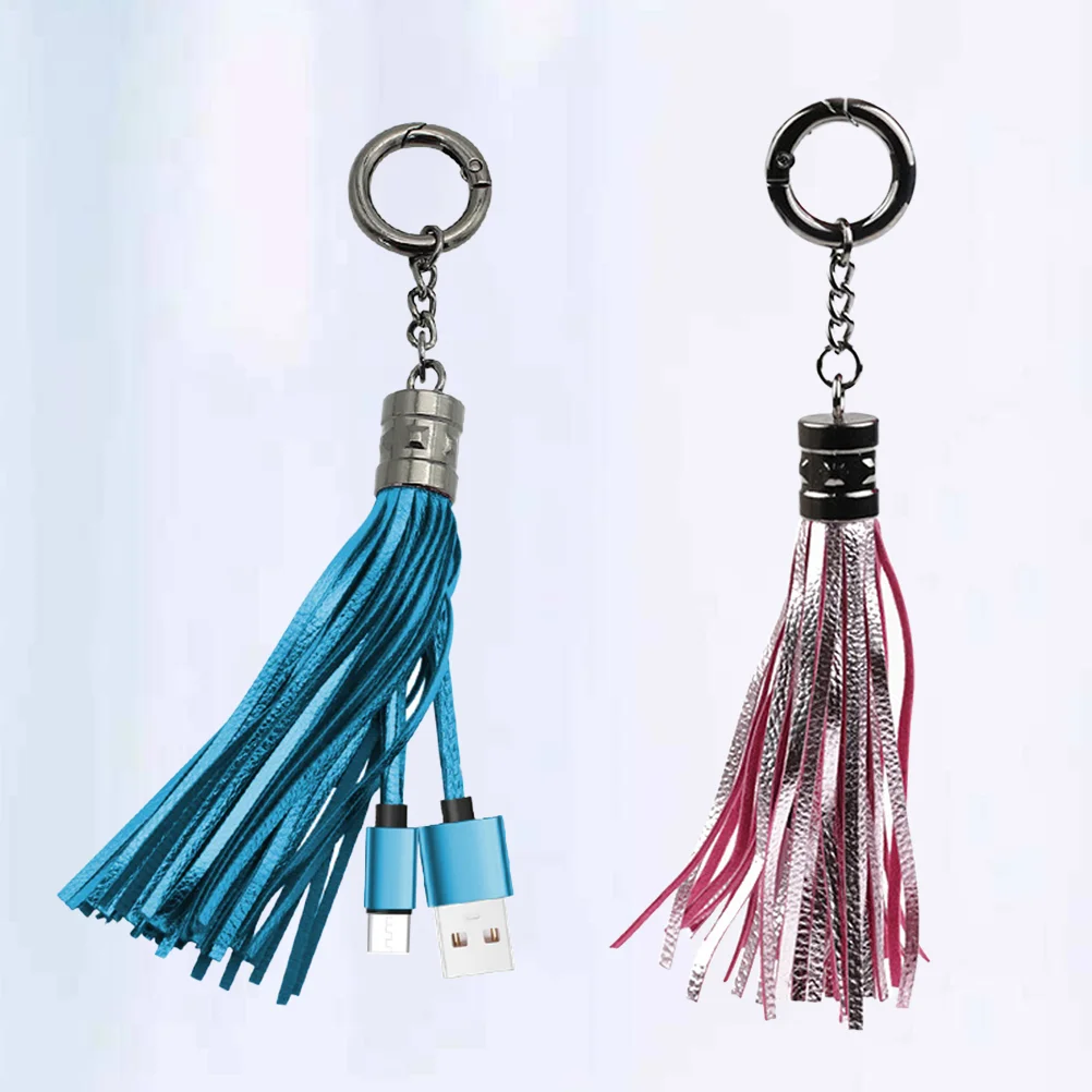 2 PCS Pu Keychain Data Cable Keychain USB Mobile Chargers USB C Charging Cable Keyring USB USB B Cable
2 PCS Pu Keychain Data Cable Keychain USB Mobile Chargers USB C Charging Cable Keyring USB USB B Cable