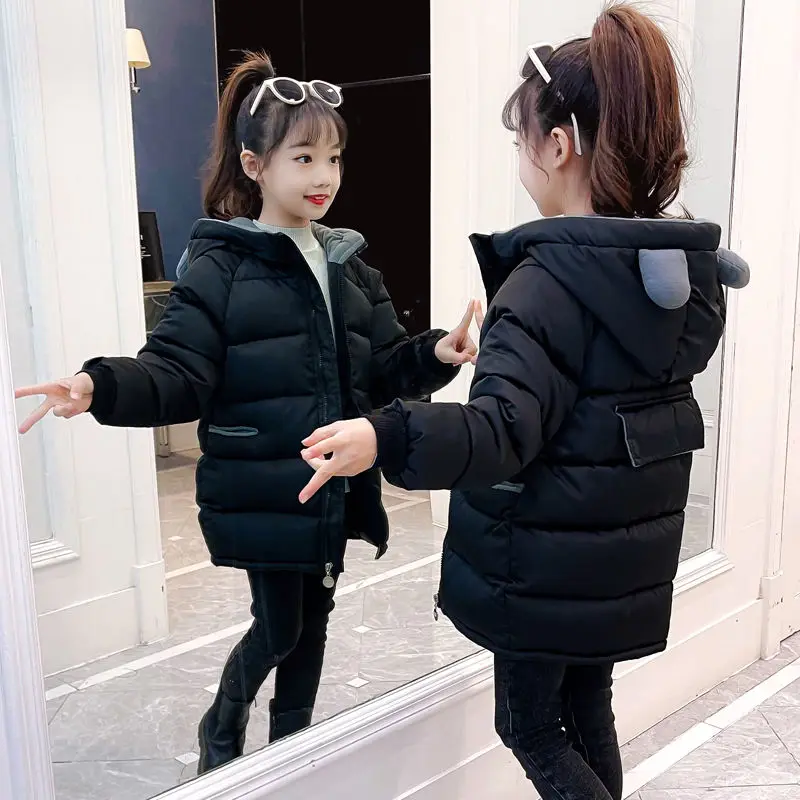 Fashion New Girls Cotton-Padded Parkas Outerwear Winter Warm Thicken Down Jackets Baby Coat Kids Children Hooded Padded Clothing
Fashion New Girls Cotton-Padded Parkas Outerwear Winter Warm Thicken Down Jackets Baby Coat Kids Children Hooded Padded Clothing