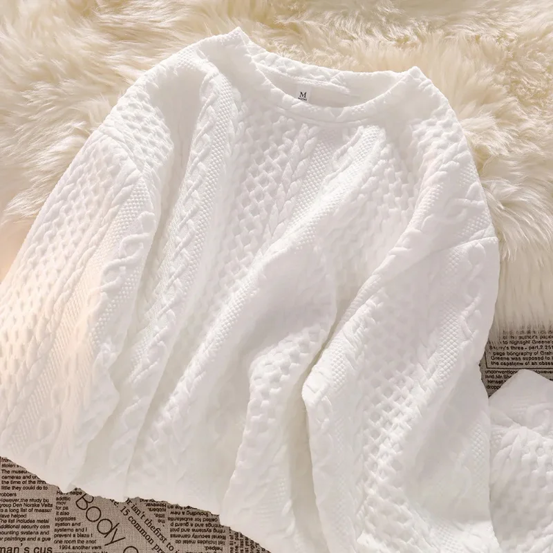 Sweatshirts O-Neck White Solid Students Casual Long Sleeve Clothes Teens Autumn Korean New Loose Women Pullovers
Sweatshirts O-Neck White Solid Students Casual Long Sleeve Clothes Teens Autumn Korean New Loose Women Pullovers