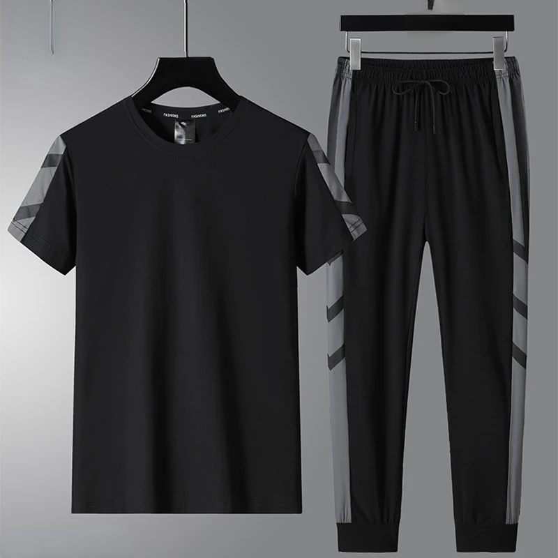 Summer new short-sleeved t-shirt trousers men's trendy and handsome with student sports and leisure suits M-6XL
Summer new short-sleeved t-shirt trousers men's trendy and handsome with student sports and leisure suits M-6XL