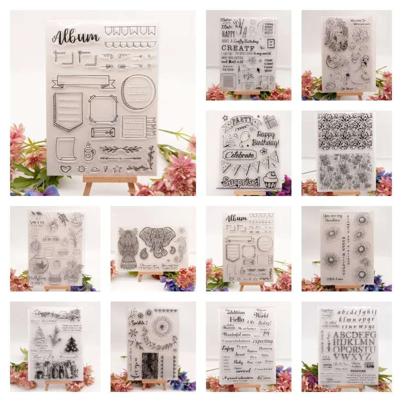 Silicone Clear Stamps, Transparent Stamps for Cards Making DIY Scrapbooking Photo Album Decoration Paper Craft
Silicone Clear Stamps, Transparent Stamps for Cards Making DIY Scrapbooking Photo Album Decoration Paper Craft