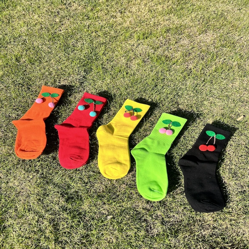 Designer Socks Woman Decorative Cherry Cute Fashion Girl Gift Socks Cotton Solid Color In Tube Socks
Designer Socks Woman Decorative Cherry Cute Fashion Girl Gift Socks Cotton Solid Color In Tube Socks