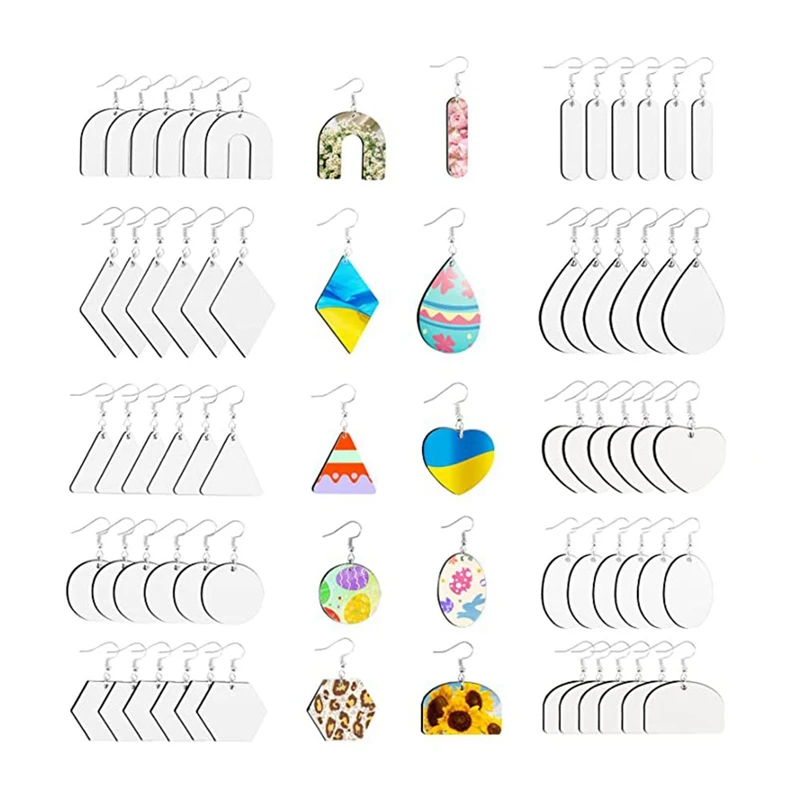 60Pc Sublimation Blank Earrings, Sublimation Printing Earrings Heat Transfer,For Earring Project Sublimation Accessories
60Pc Sublimation Blank Earrings, Sublimation Printing Earrings Heat Transfer,For Earring Project Sublimation Accessories