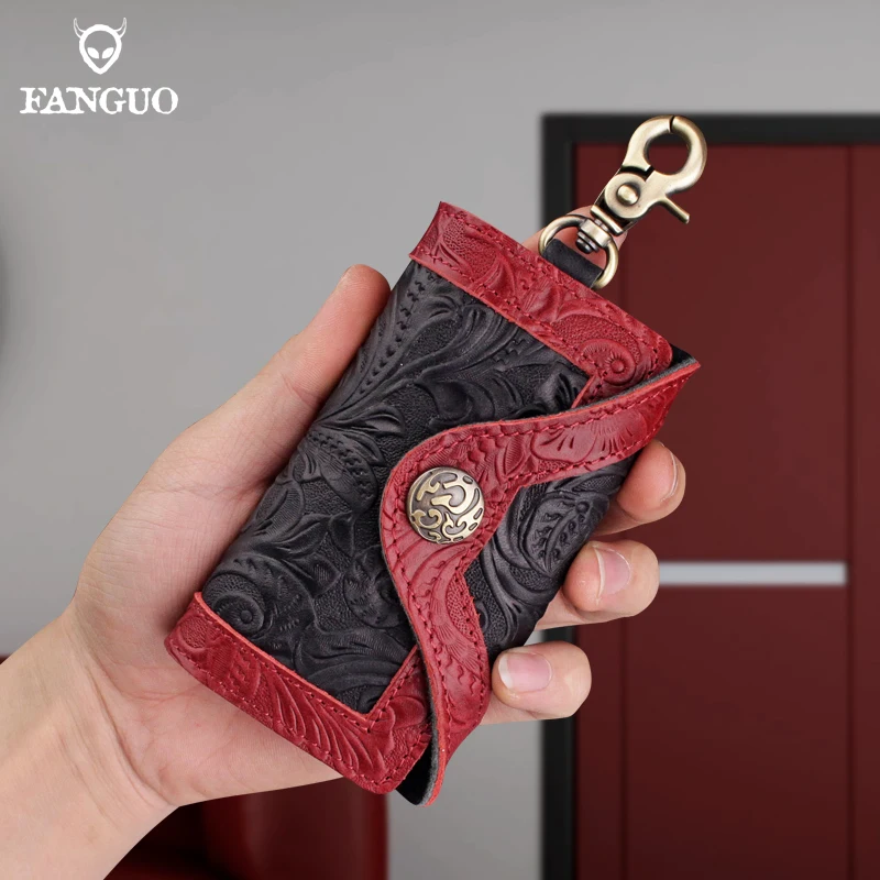 Handmade Men's Key Wallet Genuine Leather Card Slot Housekeeper Keys Smart Key Holder Coin Purse Fot Male Portable Key Bag
Handmade Men's Key Wallet Genuine Leather Card Slot Housekeeper Keys Smart Key Holder Coin Purse Fot Male Portable Key Bag