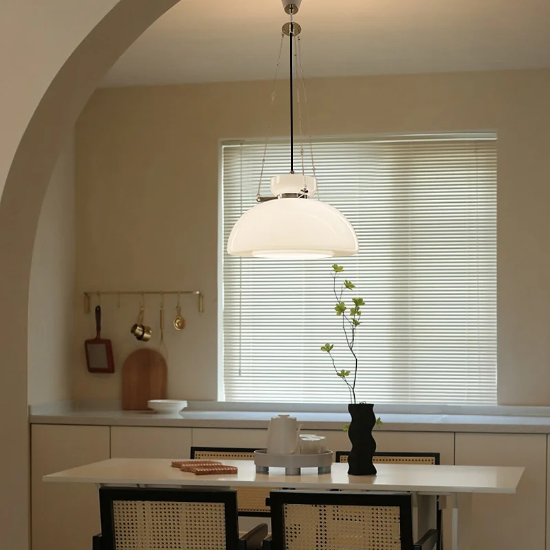 Art Led Chandelier Pendant Lamp Light Room Decor Bauhaus Medieval Milk Glass Cream Nordic Postmodern Restaurant Atmosphere 
Art Led Chandelier Pendant Lamp Light Room Decor Bauhaus Medieval Milk Glass Cream Nordic Postmodern Restaurant Atmosphere